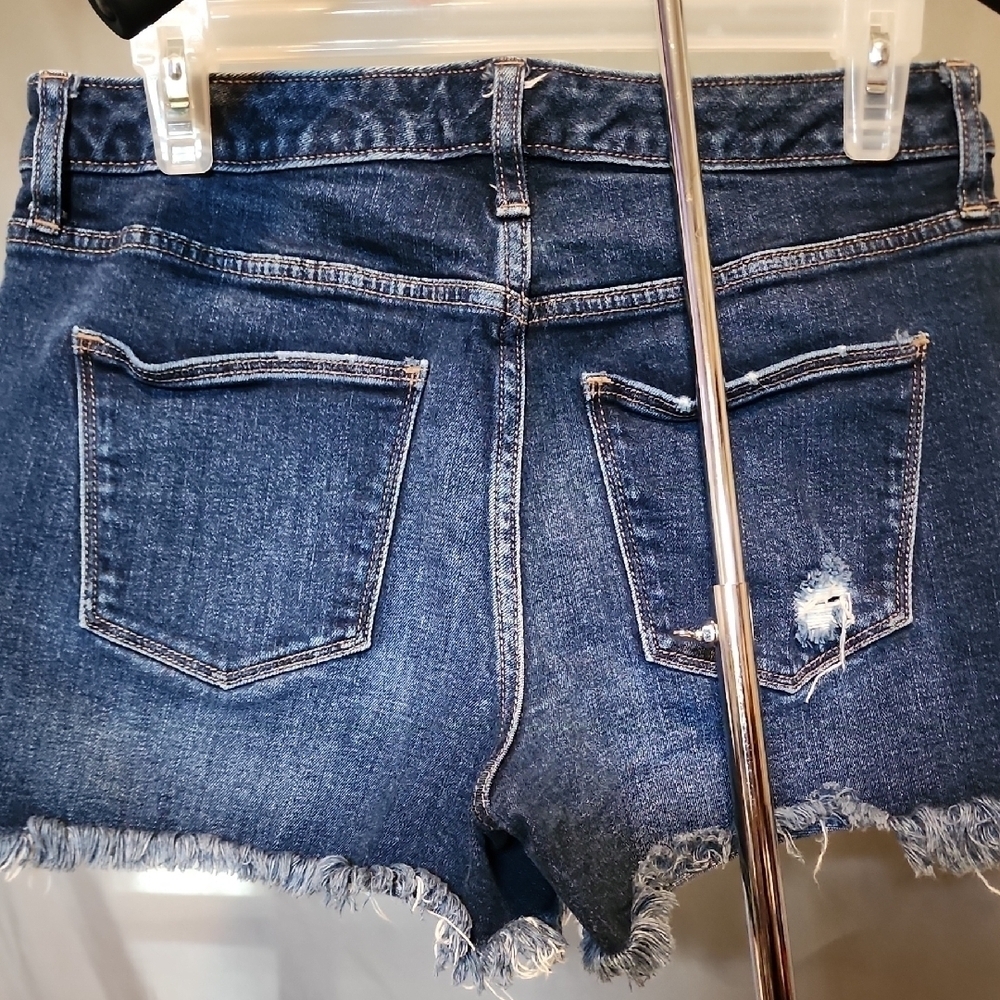 Universal Thread Blue Distressed Denim Cut-Offs - Picture 3 of 7